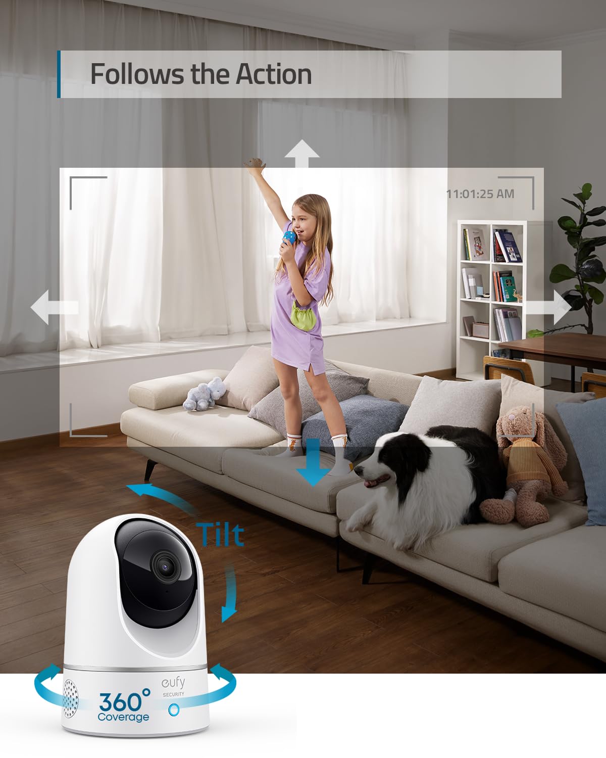 eufy Security Indoor Cam E220, 2K Pan & Tilt