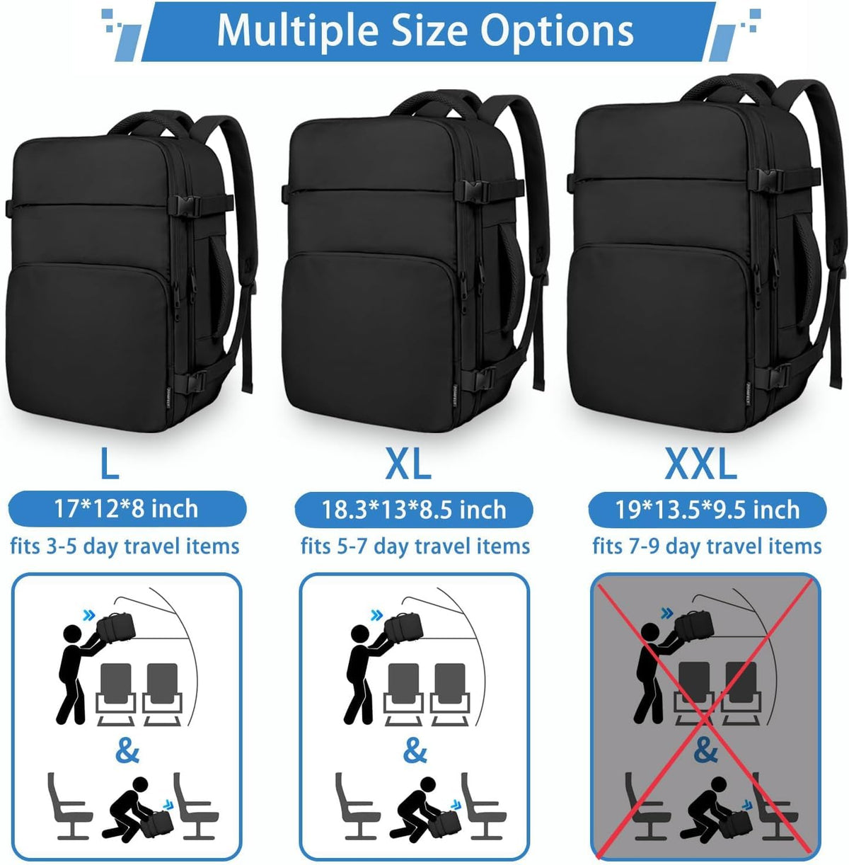 ZOMFELT TSA Travel Carry On Backpack, 15.6 Inch