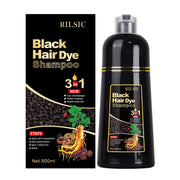 Hair Color Shampoo 3-in-1 for Grey Hair, Natural Black, 500ML