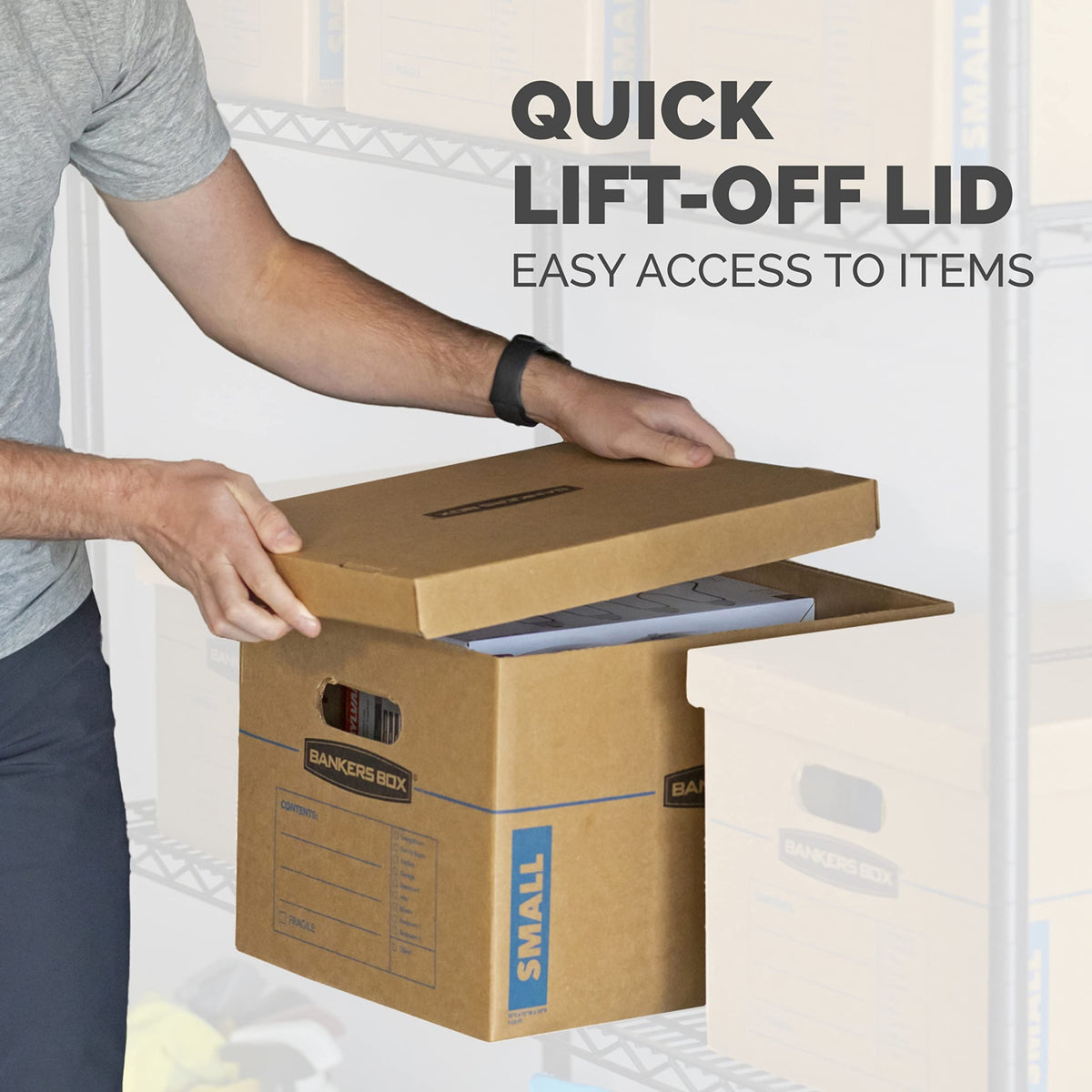 Bankers Box SmoothMove Moving Boxes, 10" x 12" x 15" (10 Pack)