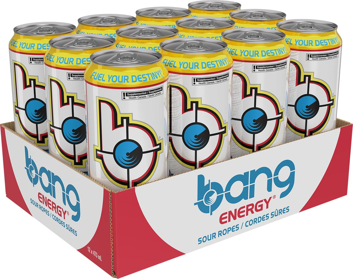 Bang Energy Drink, Sour Ropes, 12 x 473 ml