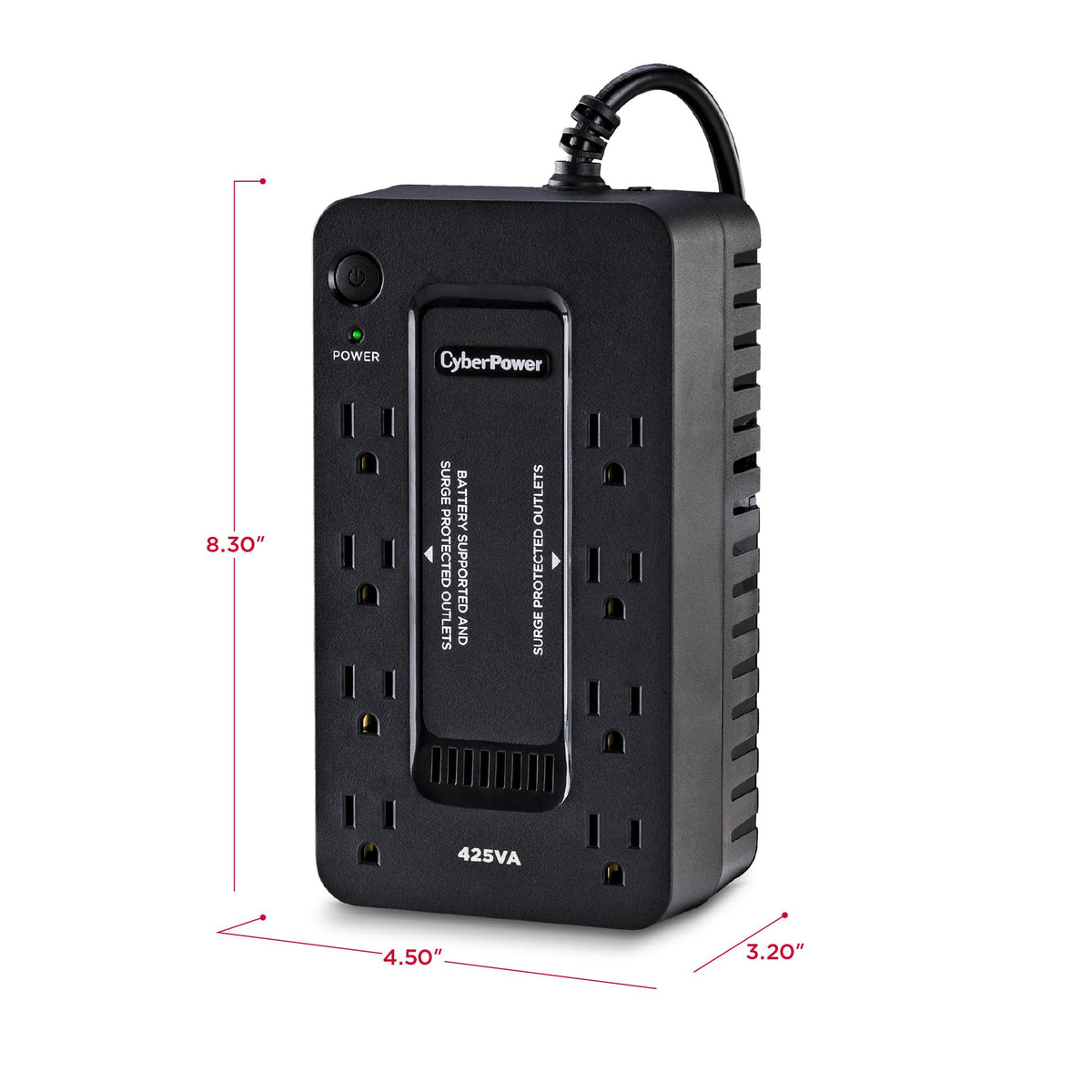 CyberPower ST425 Standby UPS Battery Backup, 425VA/260W, 8 Outlets