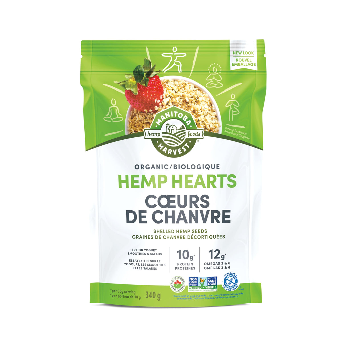 Manitoba Harvest Organic Hemp Hearts Shelled Hemp Seeds, 340 g