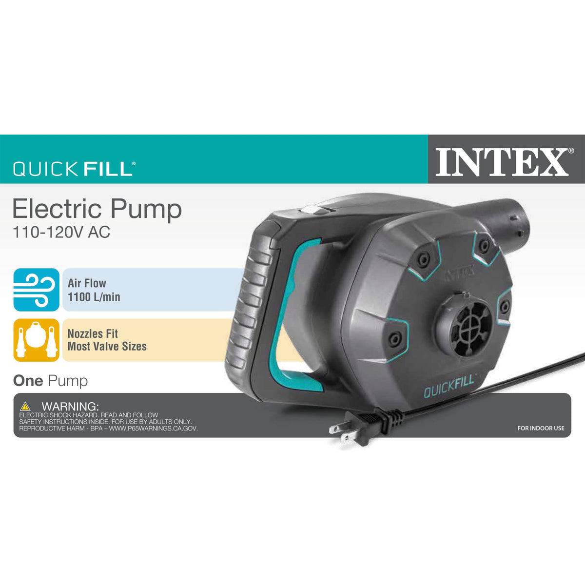 INTEX 66643E QuickFill 120V AC Electric Air Pump