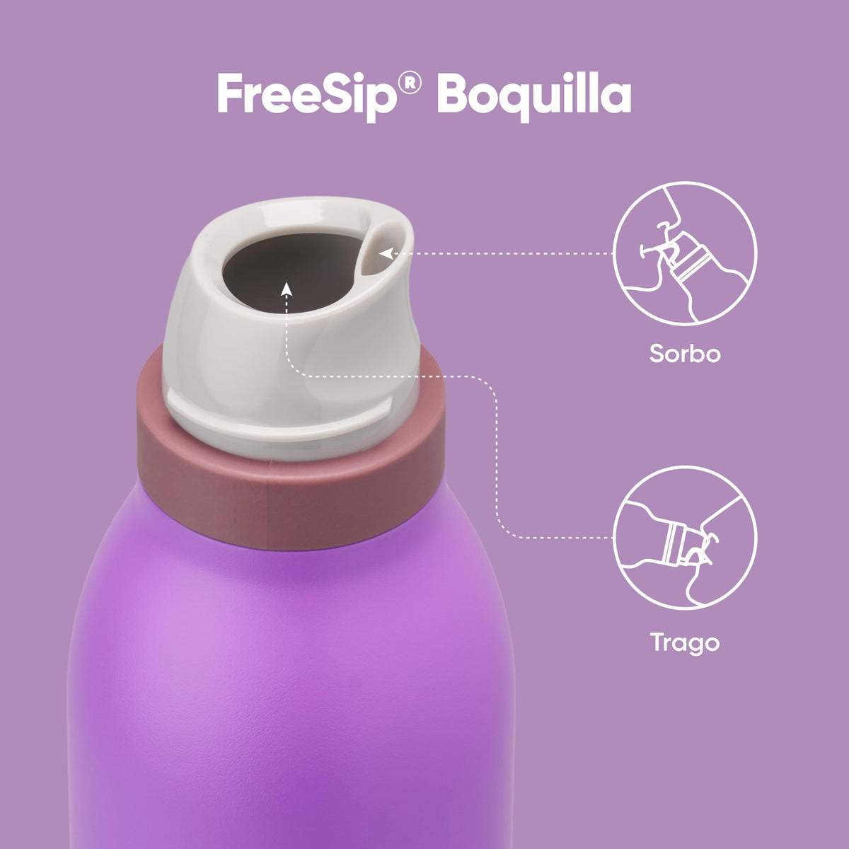 Owala FreeSip Twist Water Bottle, 24oz, California Grapevine