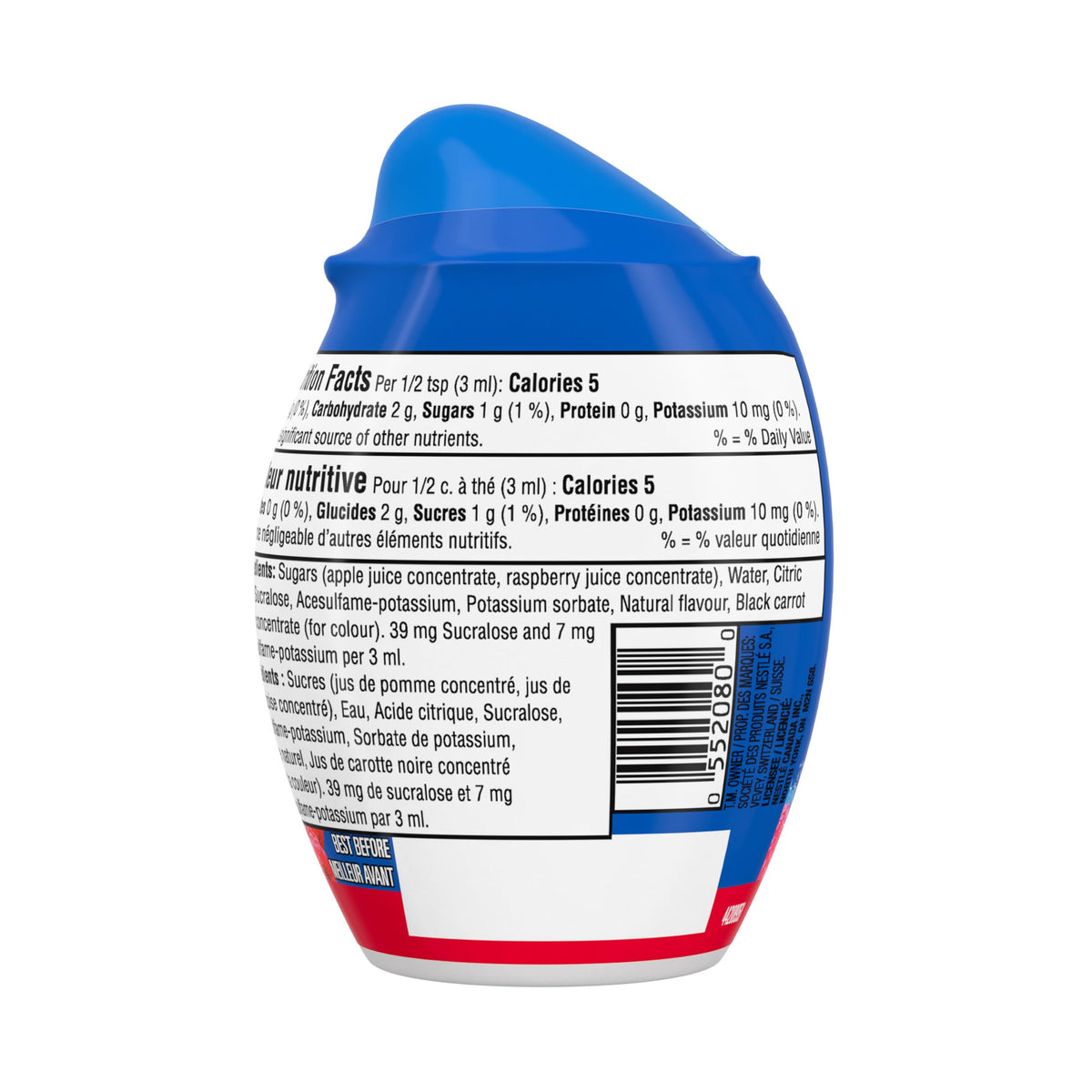Nesfruta Raspberry Liquid Water Enhancer, 12 Bottles, 780 g