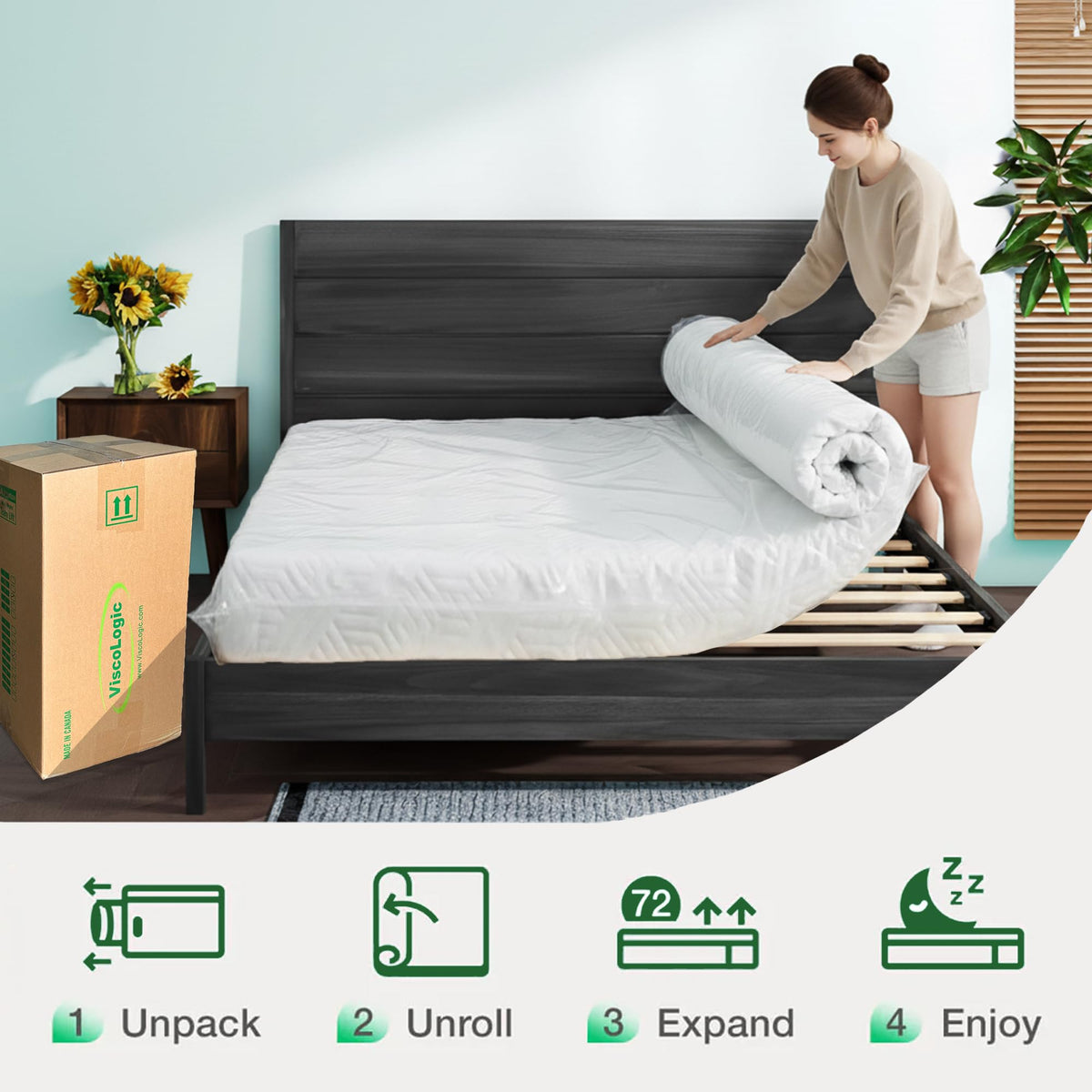 ViscoLogic Cool Gel Foam Mattress, Queen, 10"