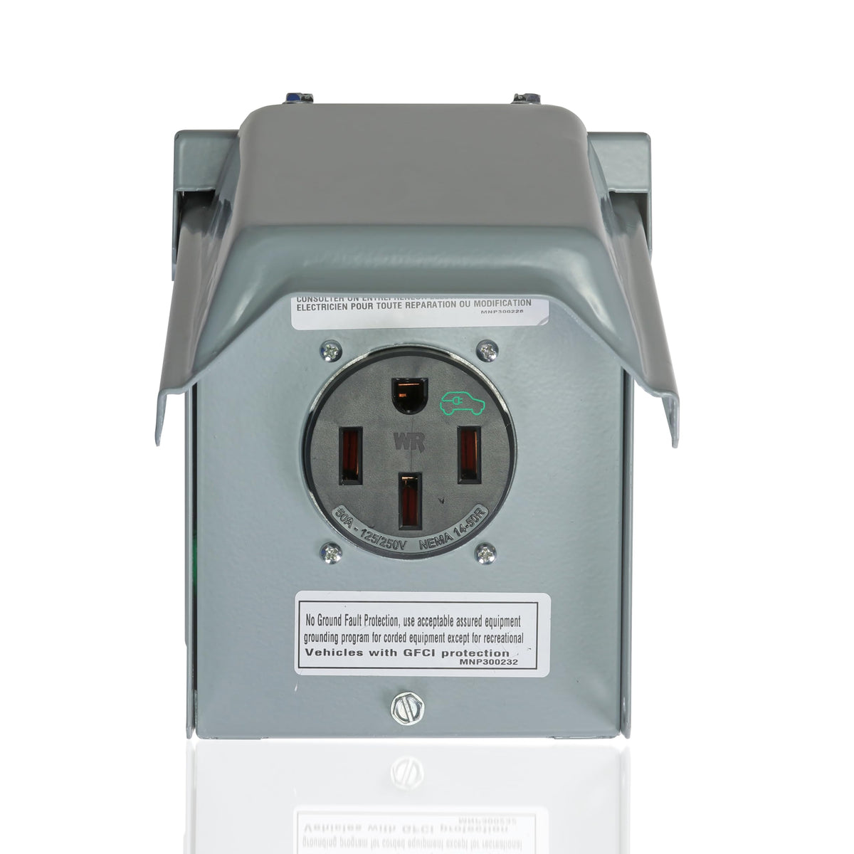 Leviton 50A Outdoor EV Charging Outlet, EVCVM-050, Gray