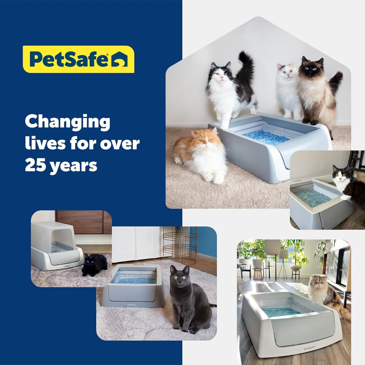 PetSafe ScoopFree Cat Litter Tray Refill, Blue Crystals, Single Tray