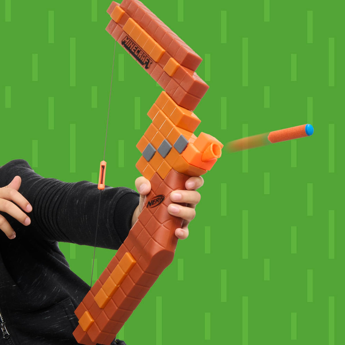 Nerf Minecraft Bow Dart Blaster, 8 Nerf N1 Darts, Ages 8+