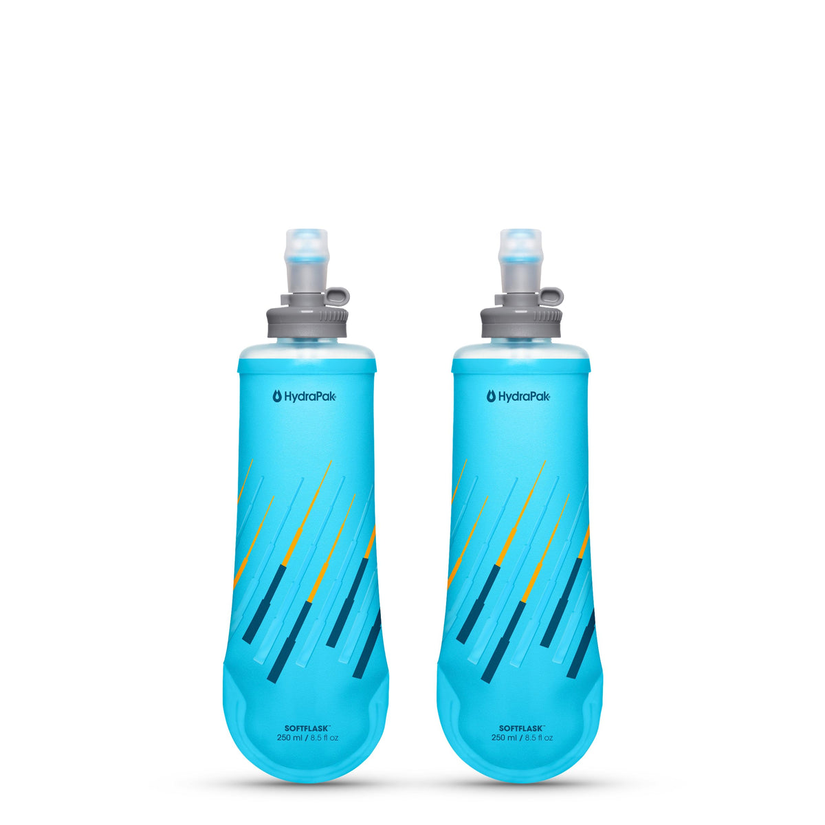 HydraPak SoftFlask Collapsible Nutrition Flask, 250ml, Malibu, 2 Pack