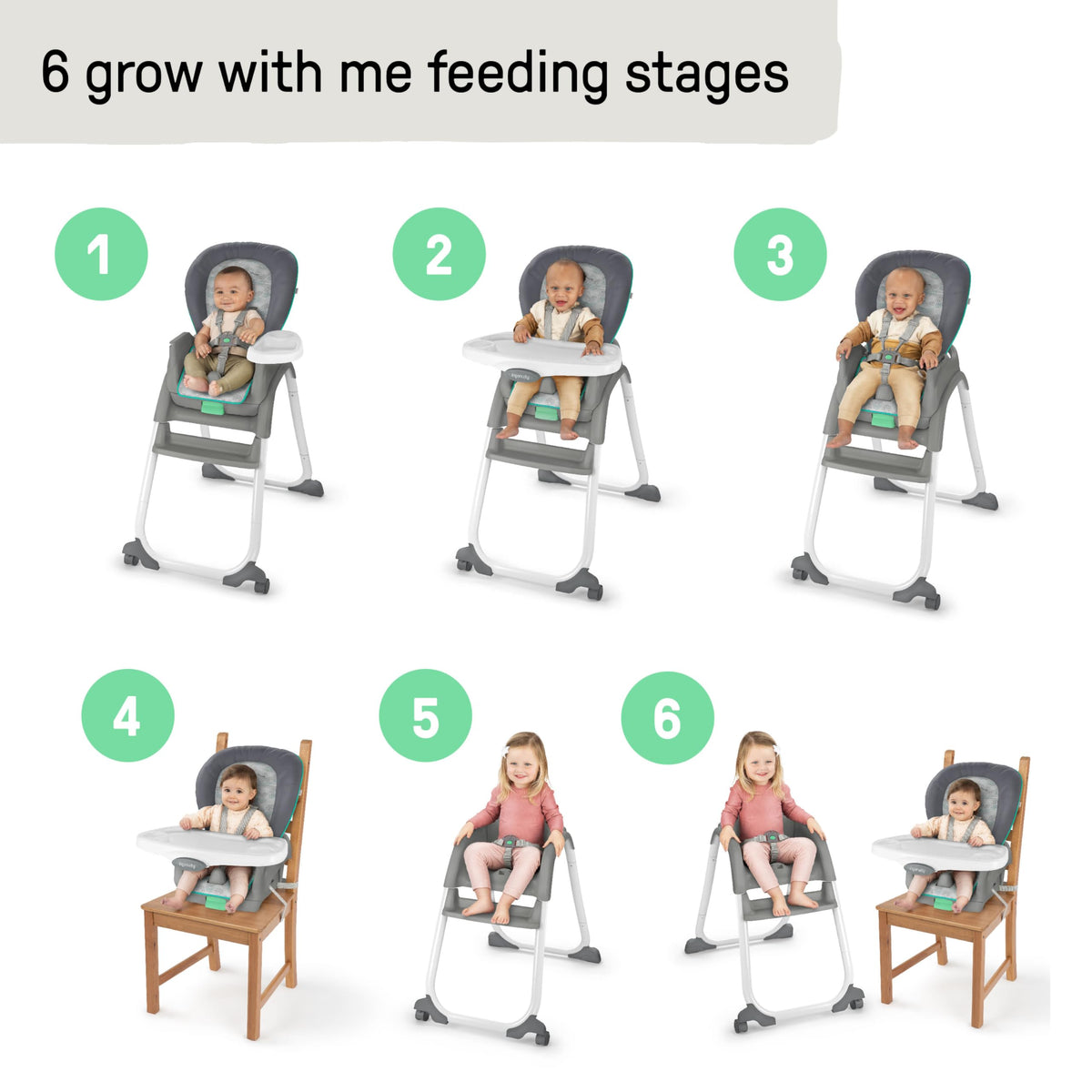 Ingenuity Full Course 6-in-1 High Chair, Astro