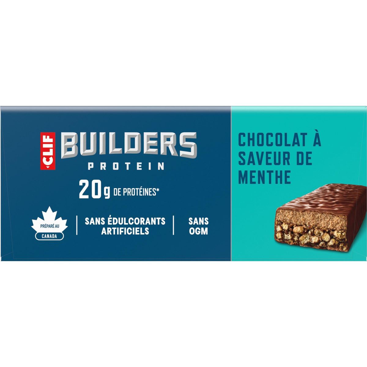 CLIF Builders Protein Bars, Chocolate Mint, 12 x 68 g