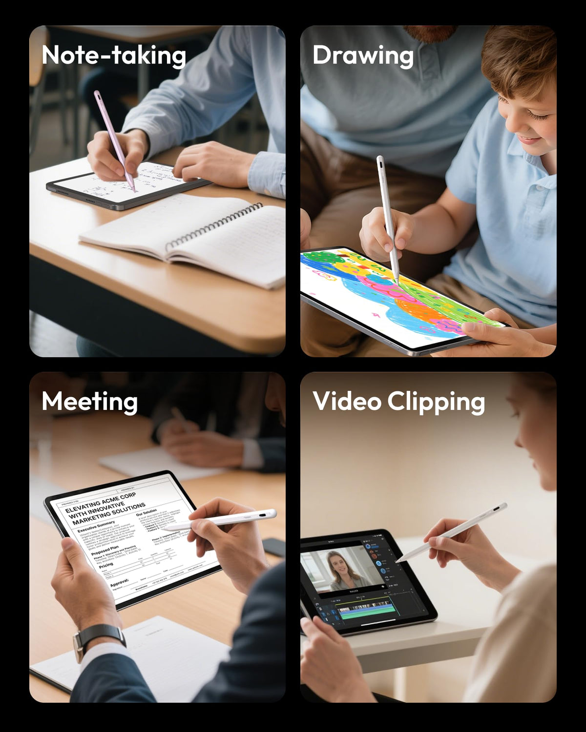 Metapen A8 Stylus Pen for iPad, White