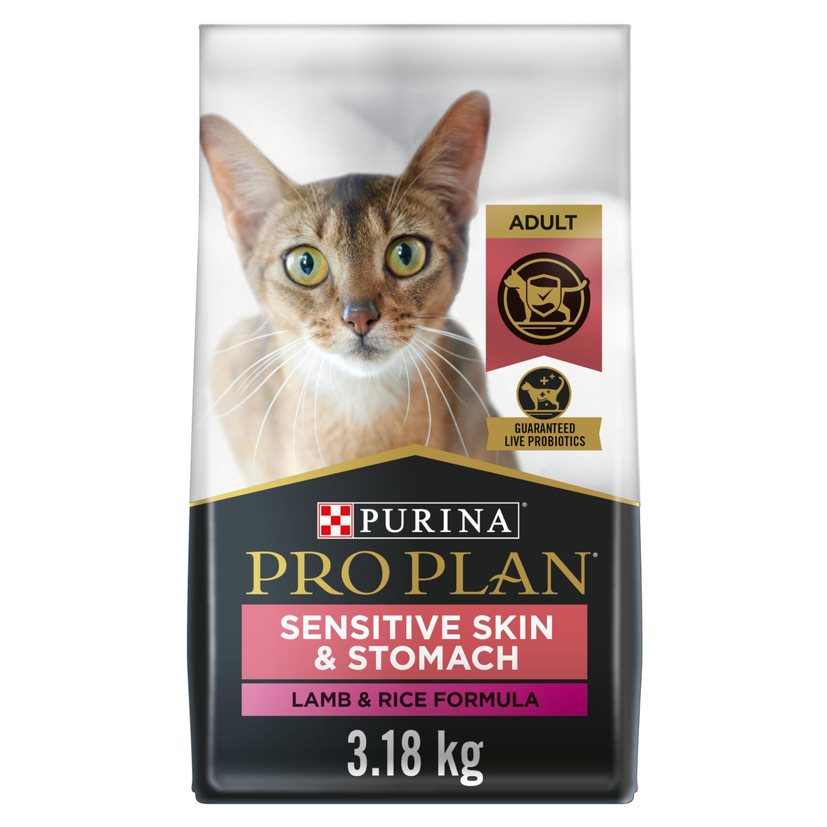 Purina Pro Plan Dry Cat Food, Lamb & Rice, 3.18 kg