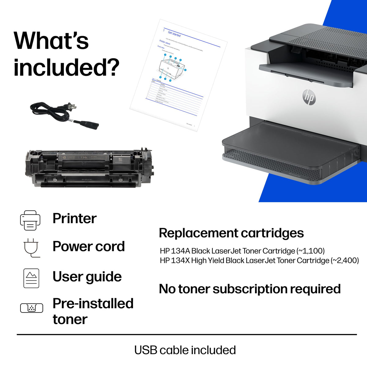 HP LaserJet M209dw Monochrome Printer, 6GW62F