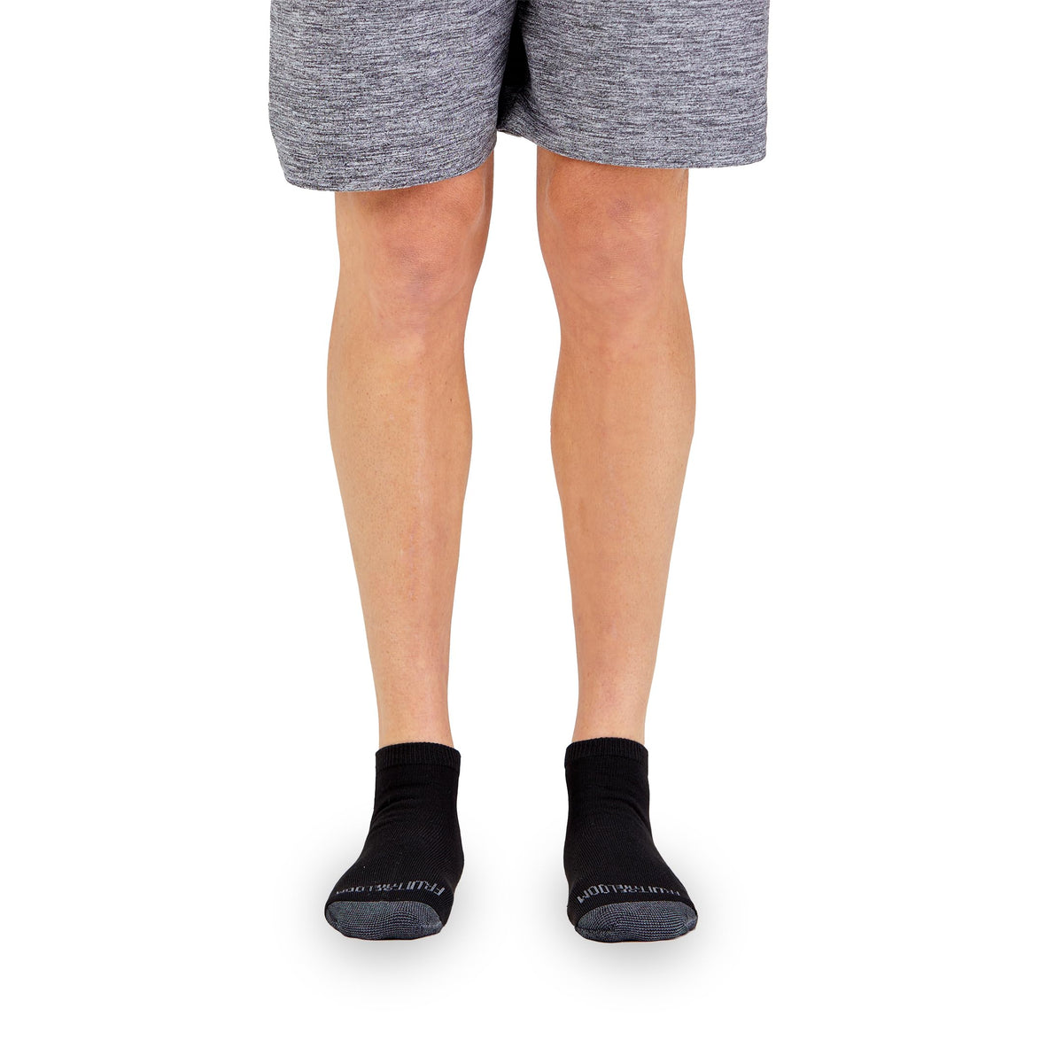 Fruit of the Loom Men's Dual Defense Socks, Black, 6-12 (12 Pairs)