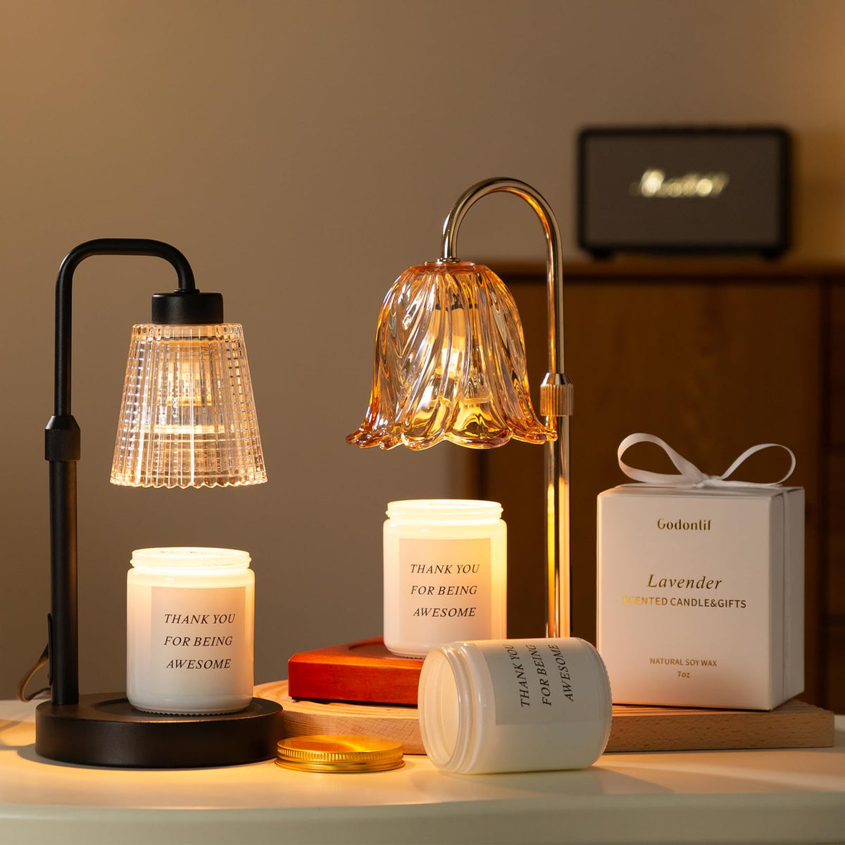 GODONLIF Dimmable Candle Warmer Lamp with Timer