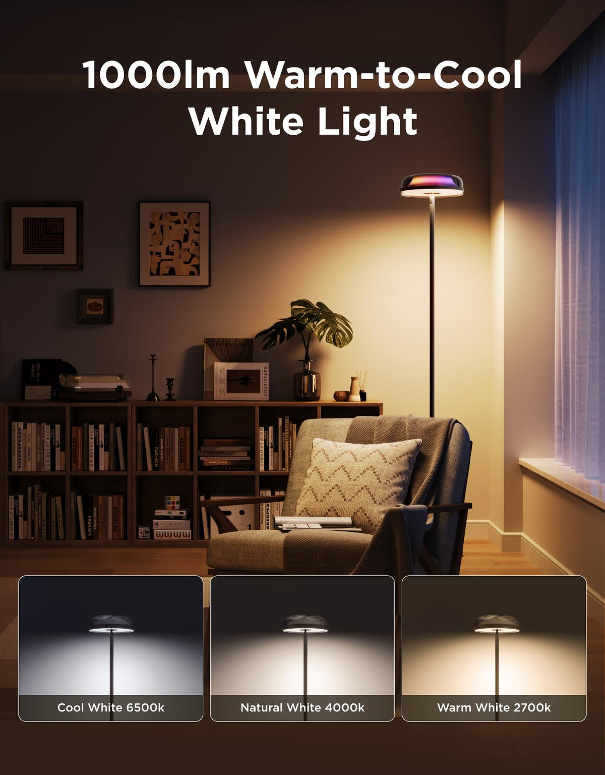 Govee Uplighter Floor Lamp, RGBIC Smart Floor Lamp