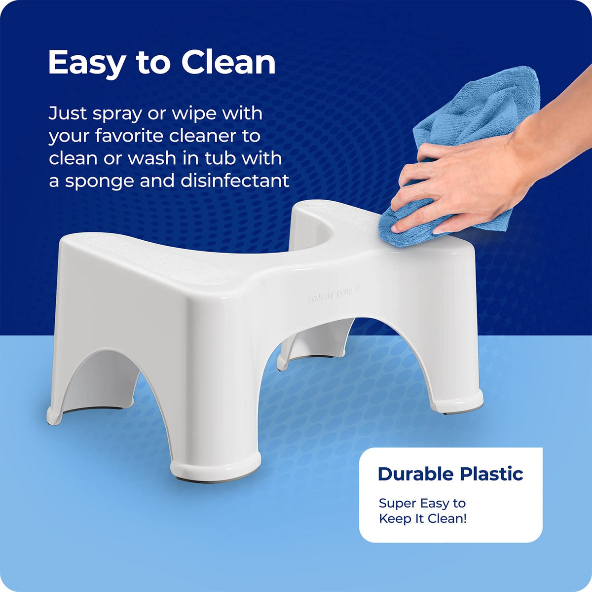 Squatty Potty The Original Bathroom Toilet Stool, White, 9"