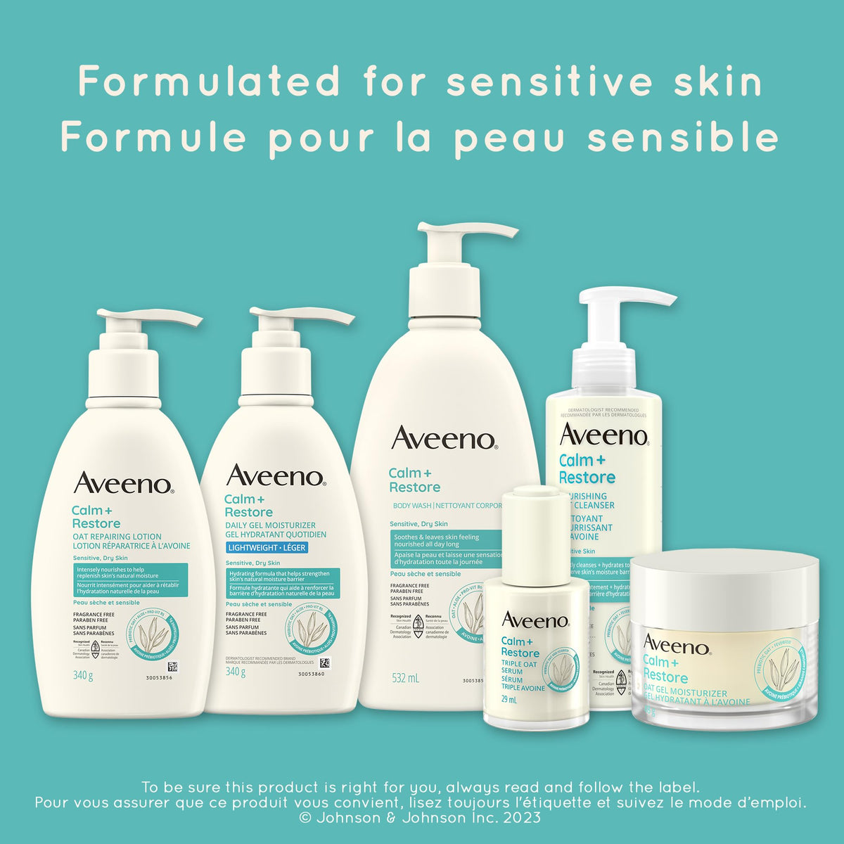 Aveeno Calm + Restore Oat Gel Facial Moisturizer, 48 g