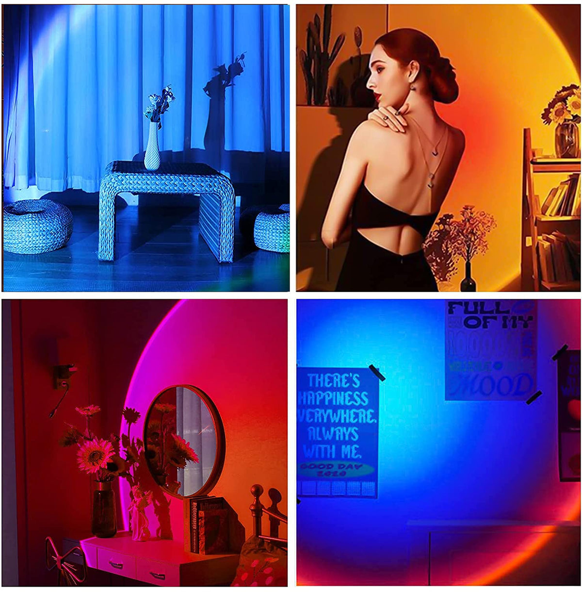 Lekeone Sunset Projection Lamp, 16 Colors