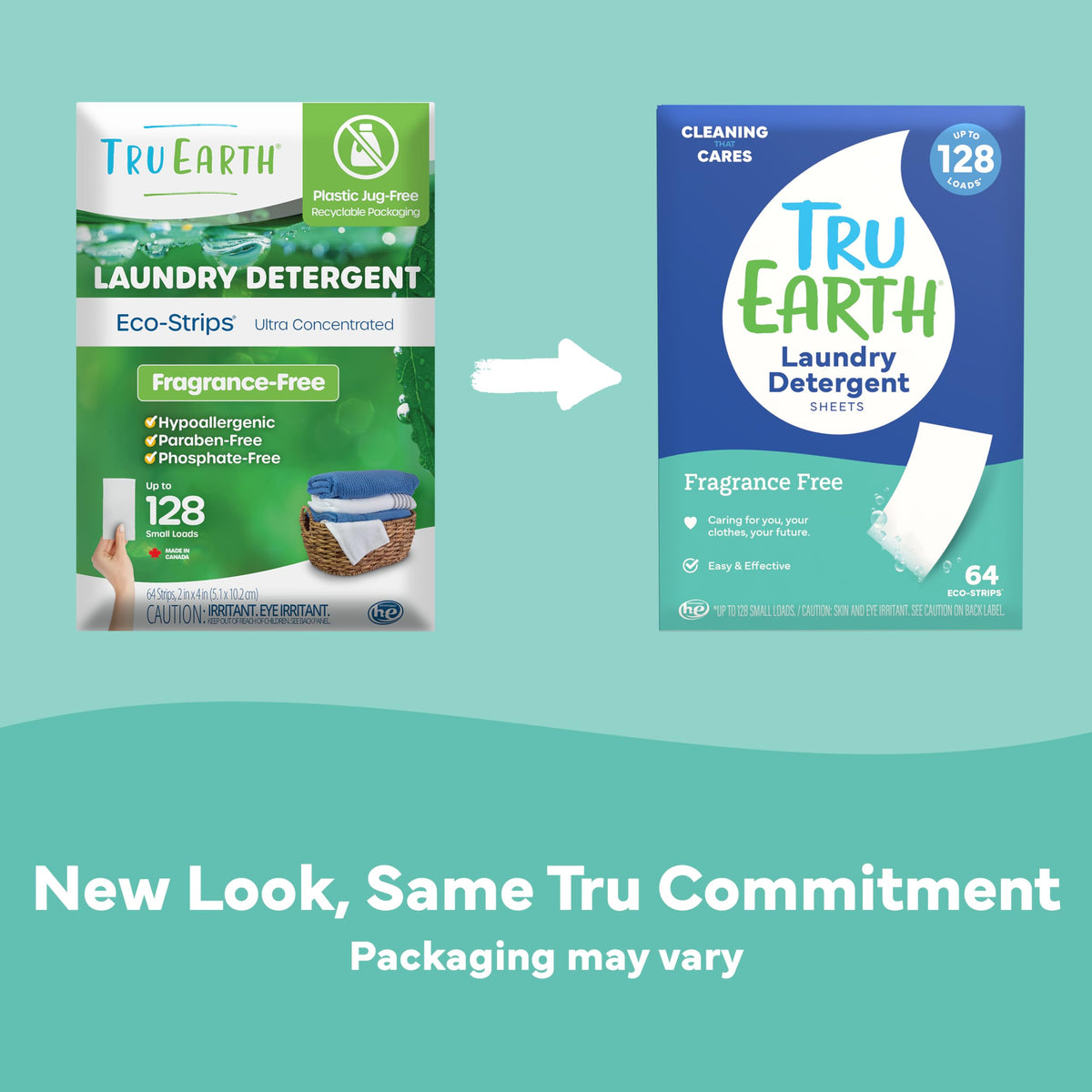 Tru Earth Laundry Detergent Sheets, Unscented, 64 Sheets