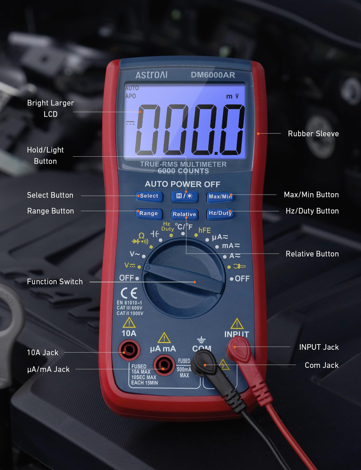 AstroAI Digital Multimeter 6000, Blue