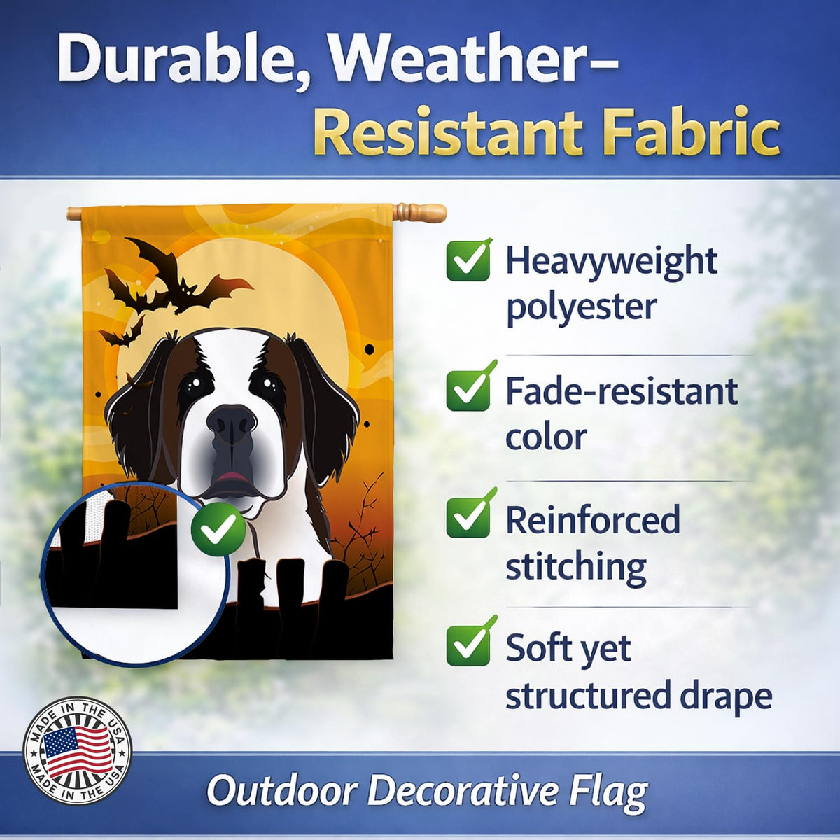 Caroline's Treasures BB1804CHF Saint Bernard House Flag, Large