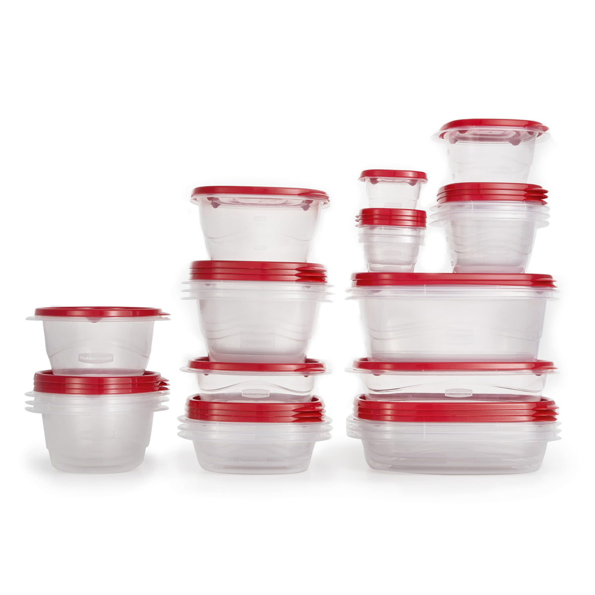 Rubbermaid TakeAlongs Food Storage Containers, 52 Piece, Ruby Red