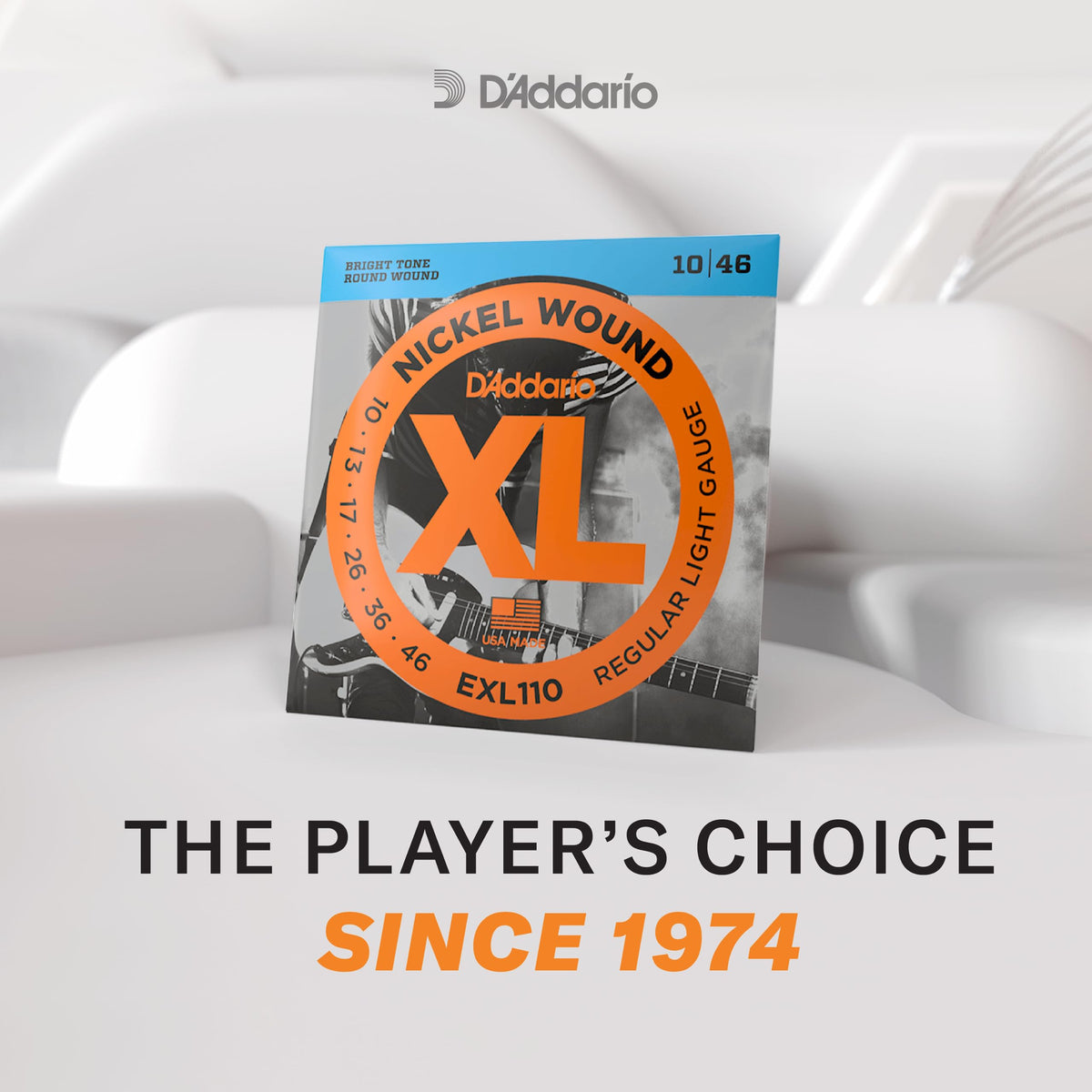 D'Addario EXL110 Nickel Wound Electric Guitar Strings, 3 Pack, 10-46