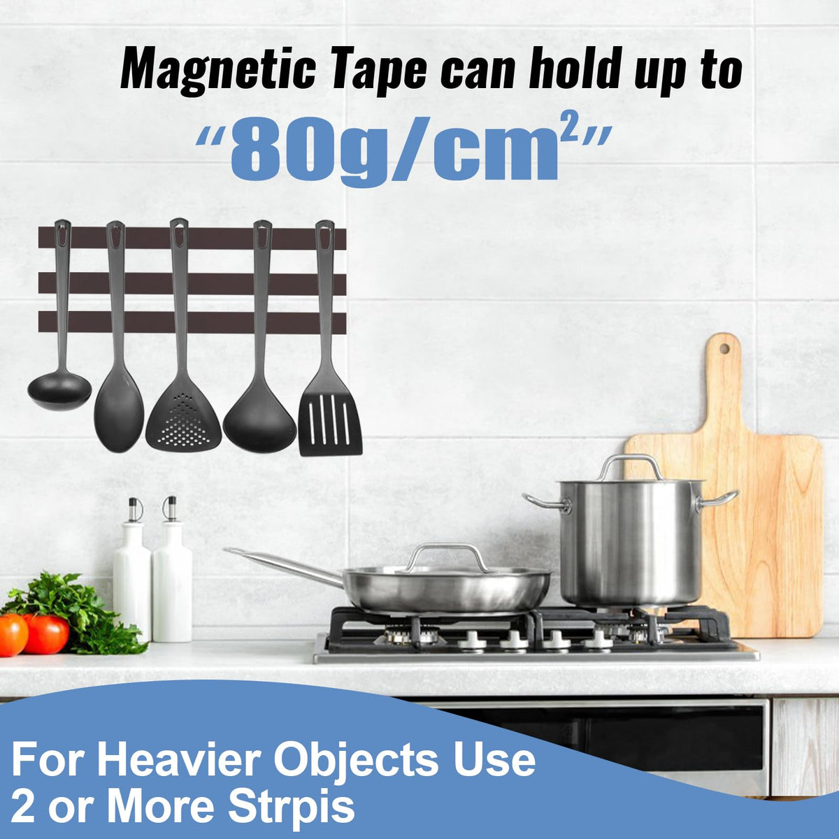 RIHEGAINT Adhesive Magnetic Tape, 1/2" x 16 ft