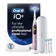 Oral-B iO Series 9 Electric Toothbrush, Rose Quartz, 4 Brush Heads