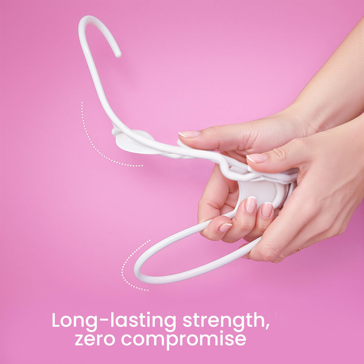Utopia Home Plastic Hangers with Shoulder Grooves, 50-Pack, White
