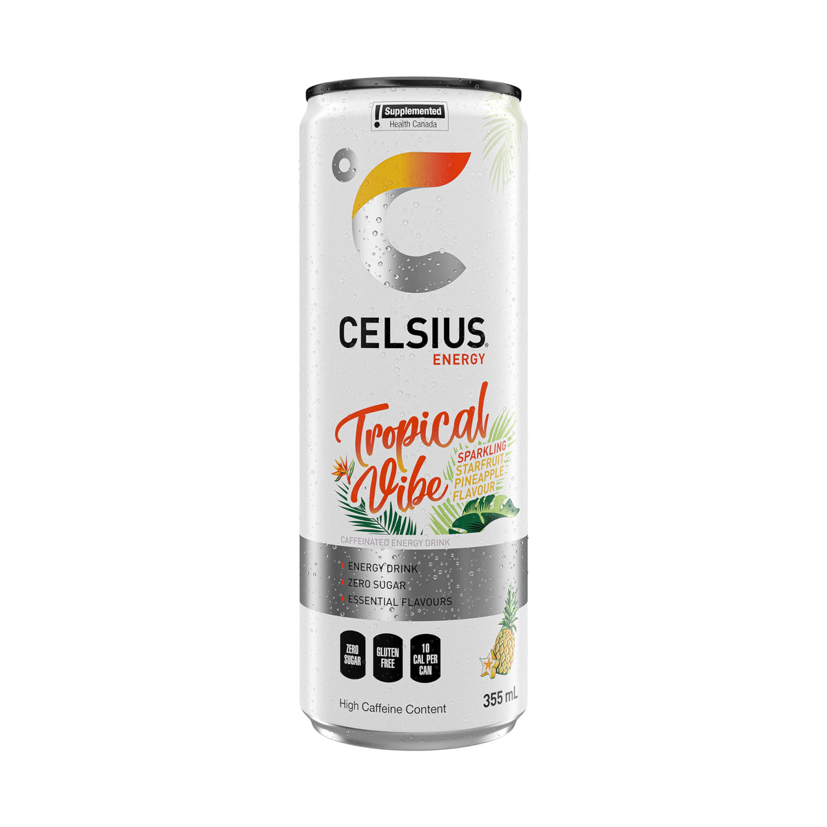 CELSIUS Sparkling Tropical Vibe Energy Drink, 12 x 355 ml