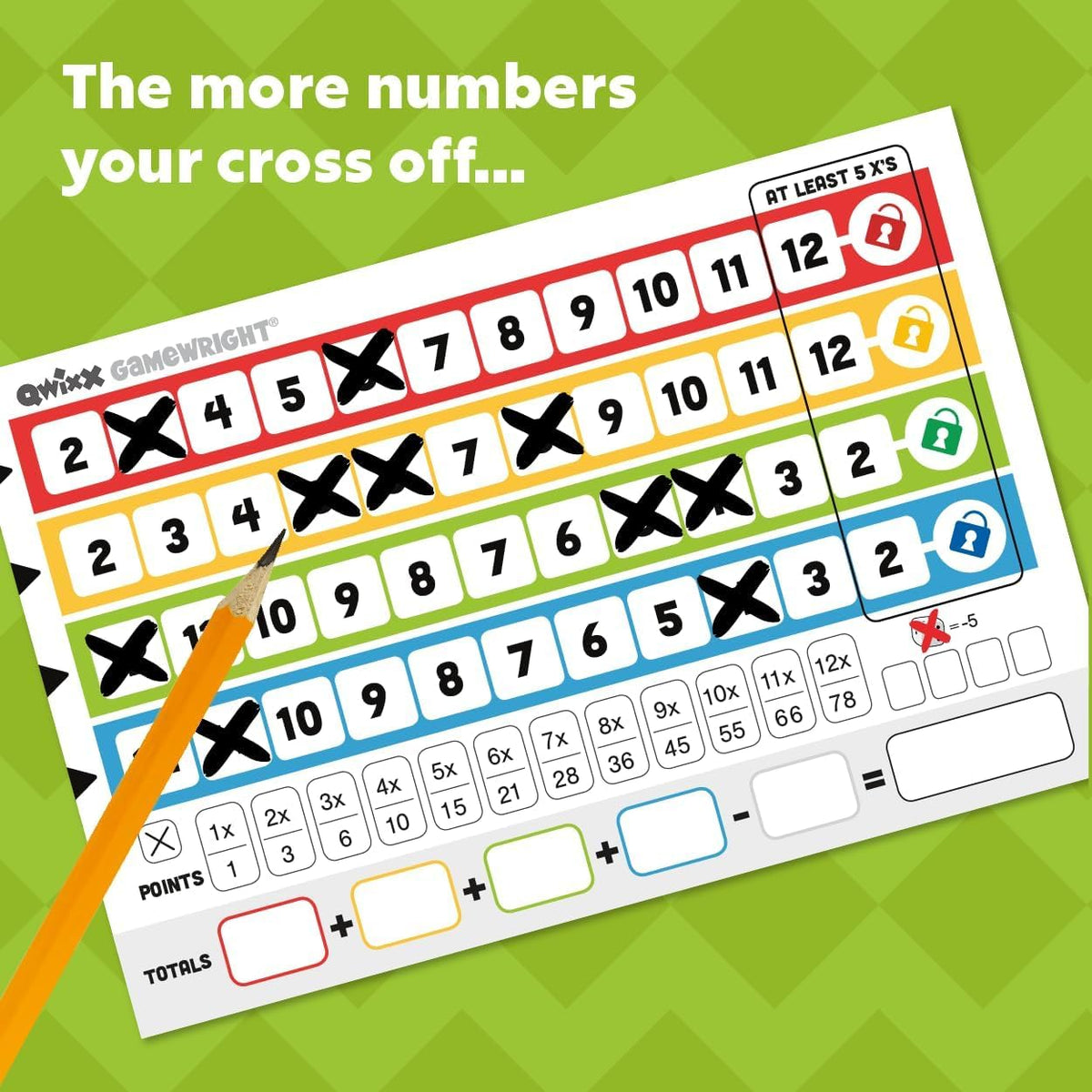 Gamewright Qwixx Fast Family Dice Game, Multi-Colored