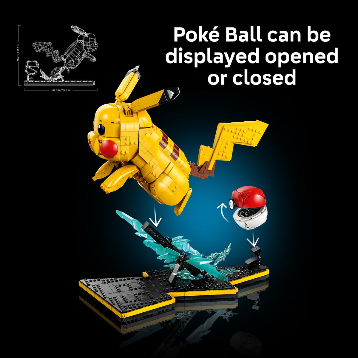 LEGO Pokémon Pikachu and Poké Ball Building Set, Ages 18+, 72152