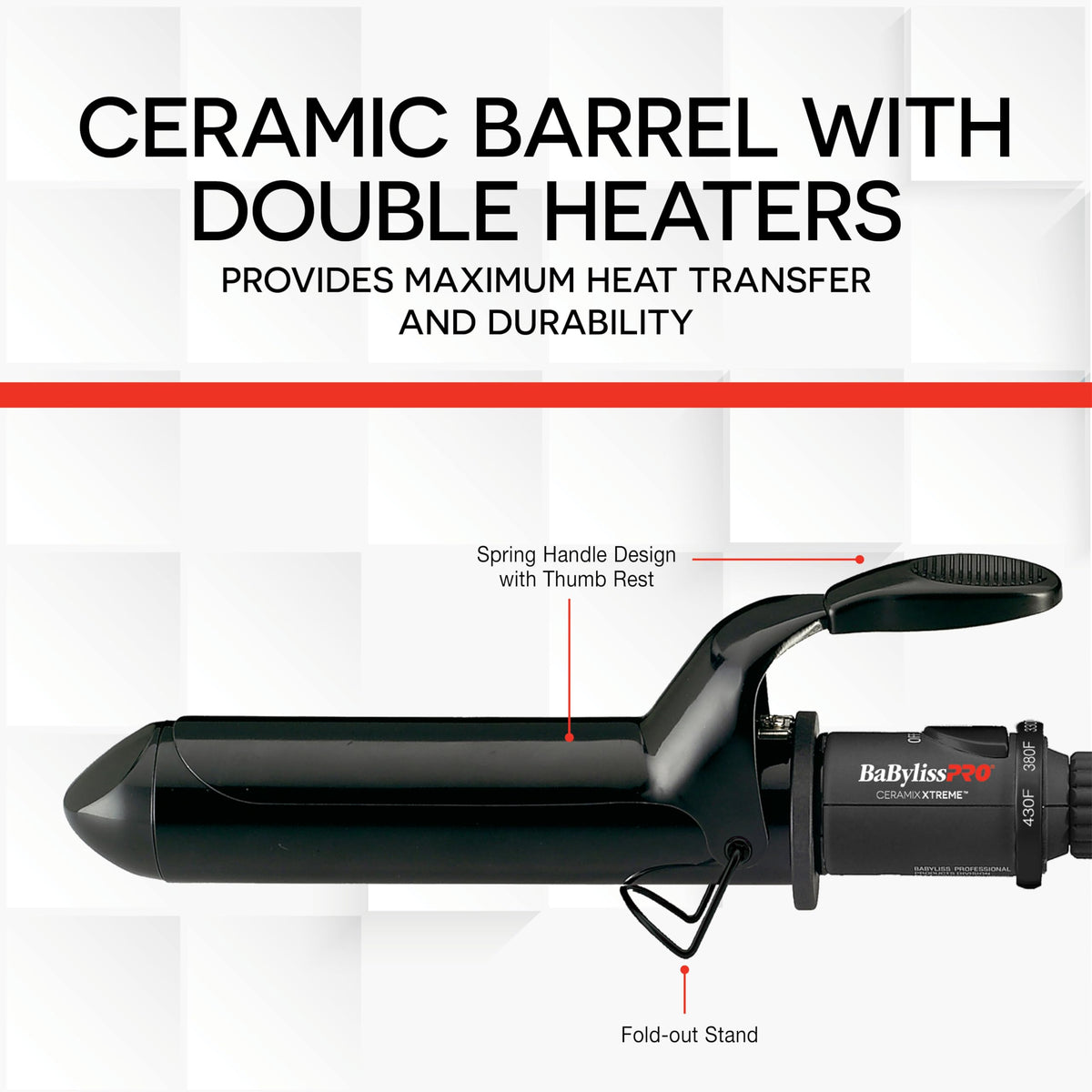 BaBylissPRO Ceramix Xtreme Ceramic Curling Iron, 1.5 in