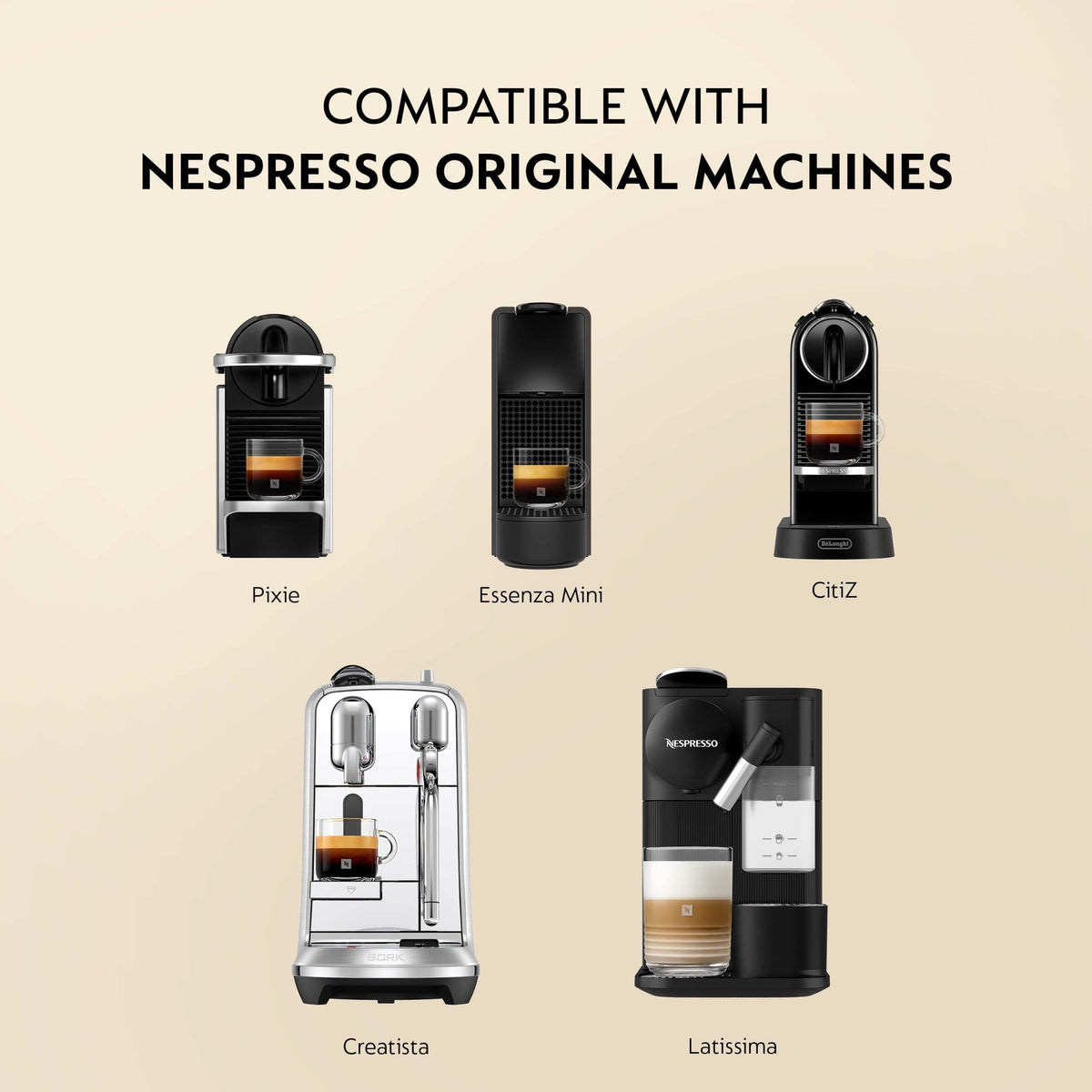 Nespresso Original Ristretto Dark Roast Pods, Intensity 10, 50 Pods