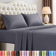 Utopia Bedding Brushed Microfibre Sheet Set, King, Grey