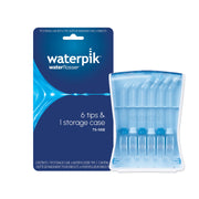 Waterpik Water Flosser Replacement Tips with Storage Case, 6 Count