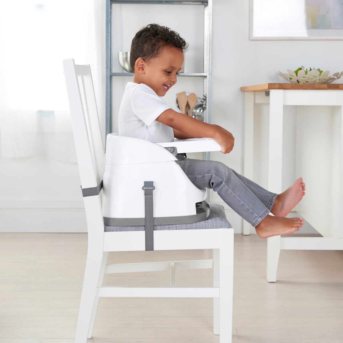 Ingenuity Baby Base 2-in-1 Booster Feeding and Floor Seat, Night Sky