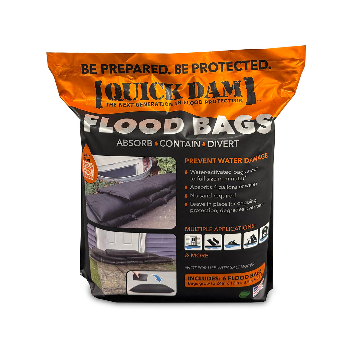 Quick Dam QD1224-6 Water Activated Flood Bags