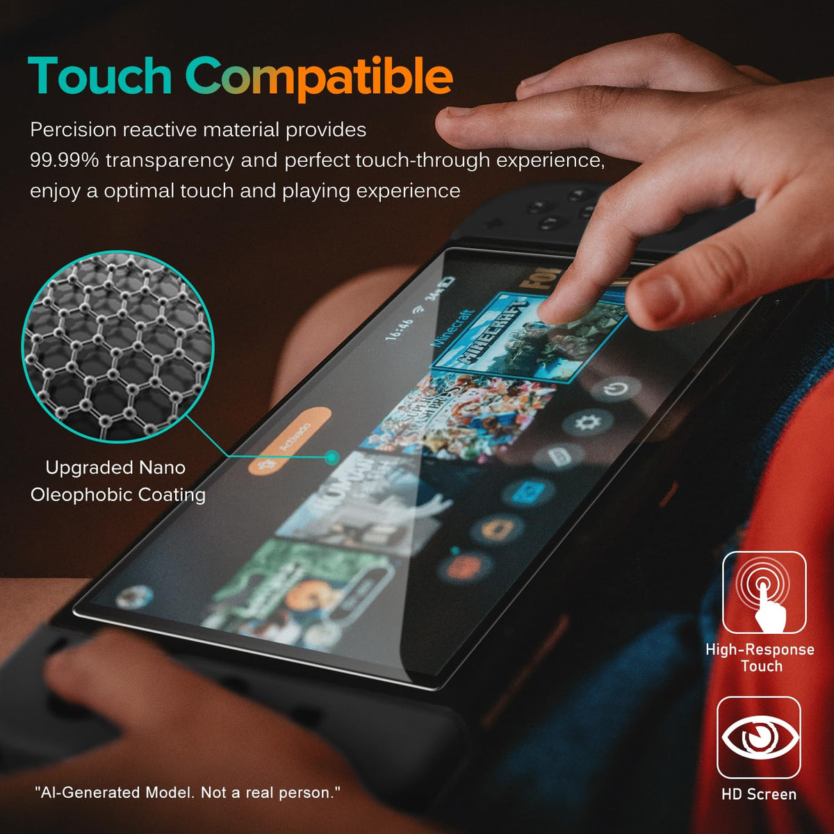 ivoler Tempered Glass Screen Protector for Nintendo Switch 2, 4 Pack
