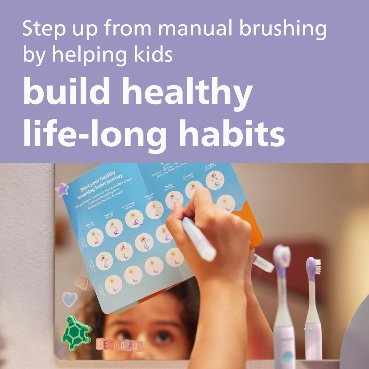 Philips One for Kids by Sonicare Toothbrush, Purple (HY1130/01)