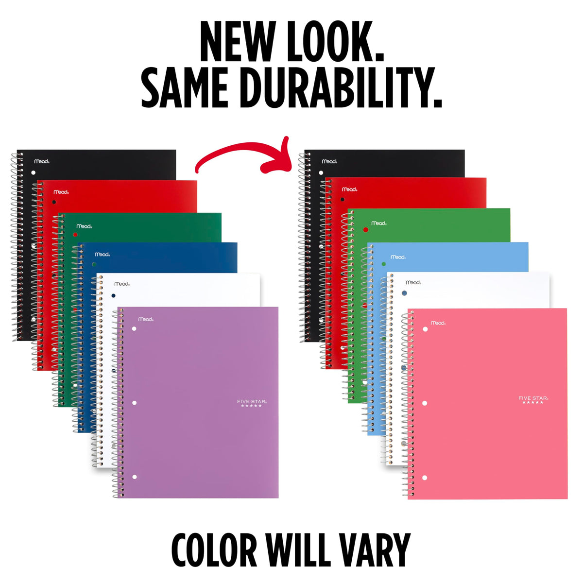 Five Star 1-Subject Notebook, 8.5" x 11", 200 Pages, 6 Pack