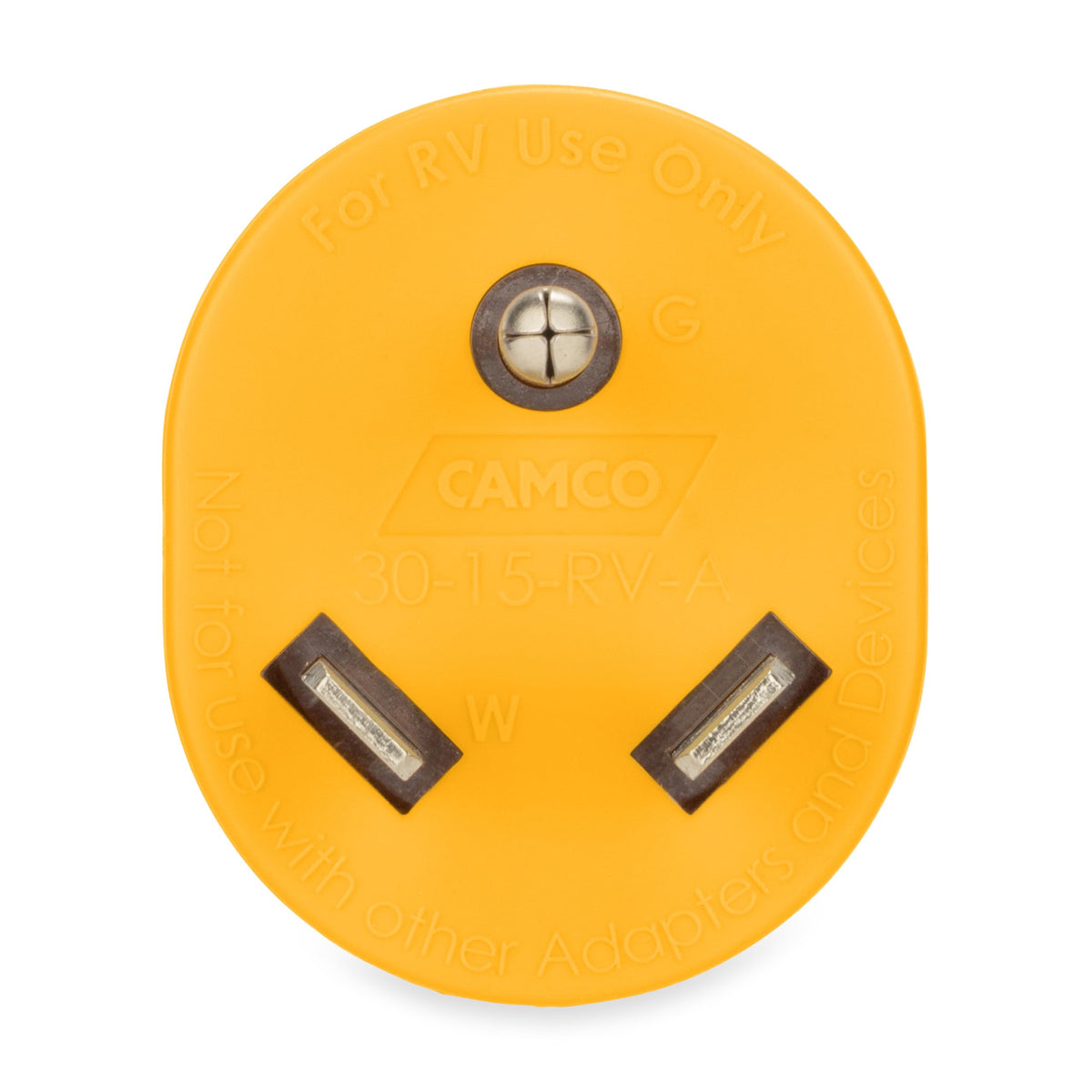 Camco PowerGrip 30AM/15AF Camper/RV Electrical Adapter, 55233