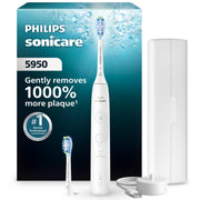 Philips Sonicare 5950 Rechargeable Electric Toothbrush, White, 2 Heads