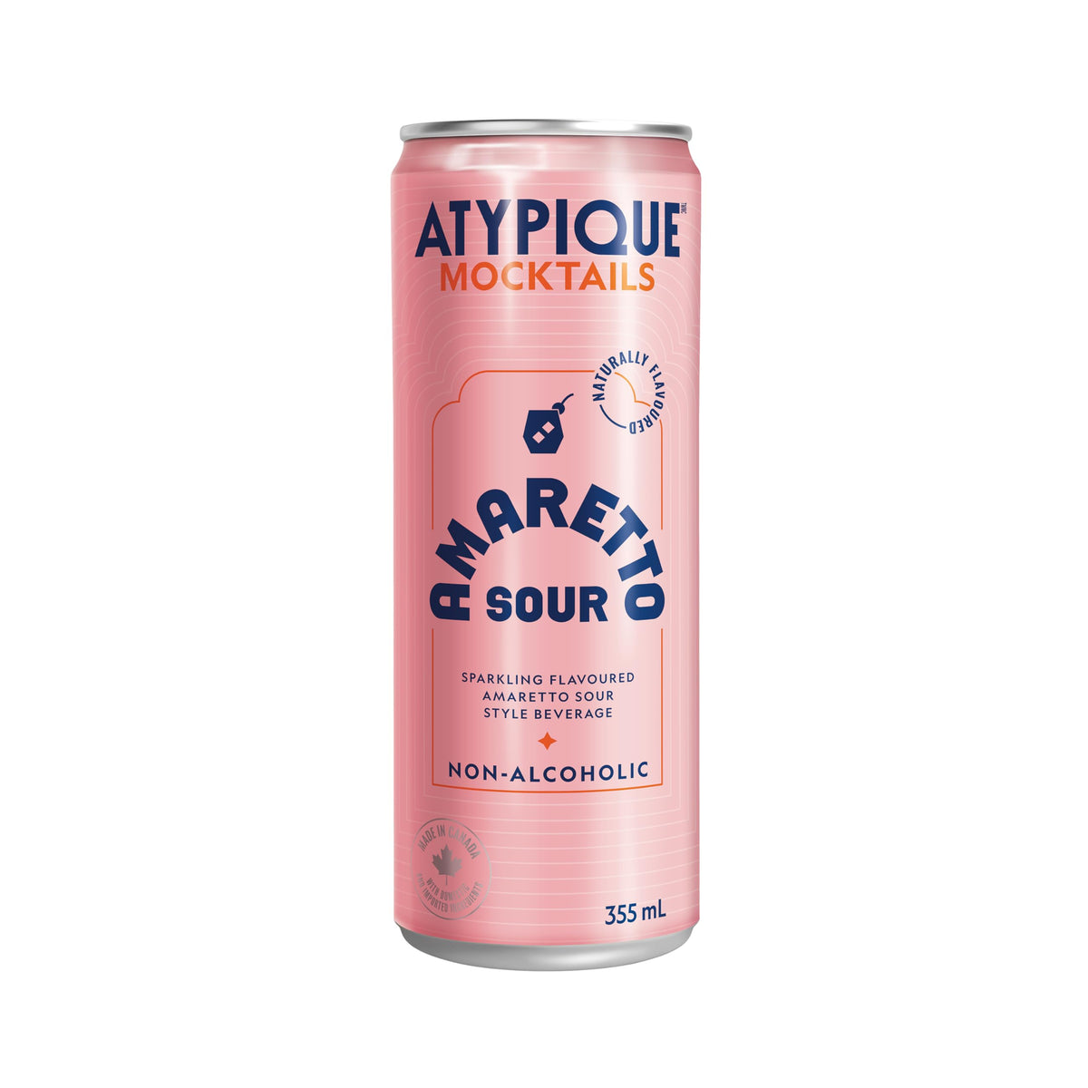 Atypique Mocktails Non-Alcoholic Cocktail, Amaretto Sour, 355 mL