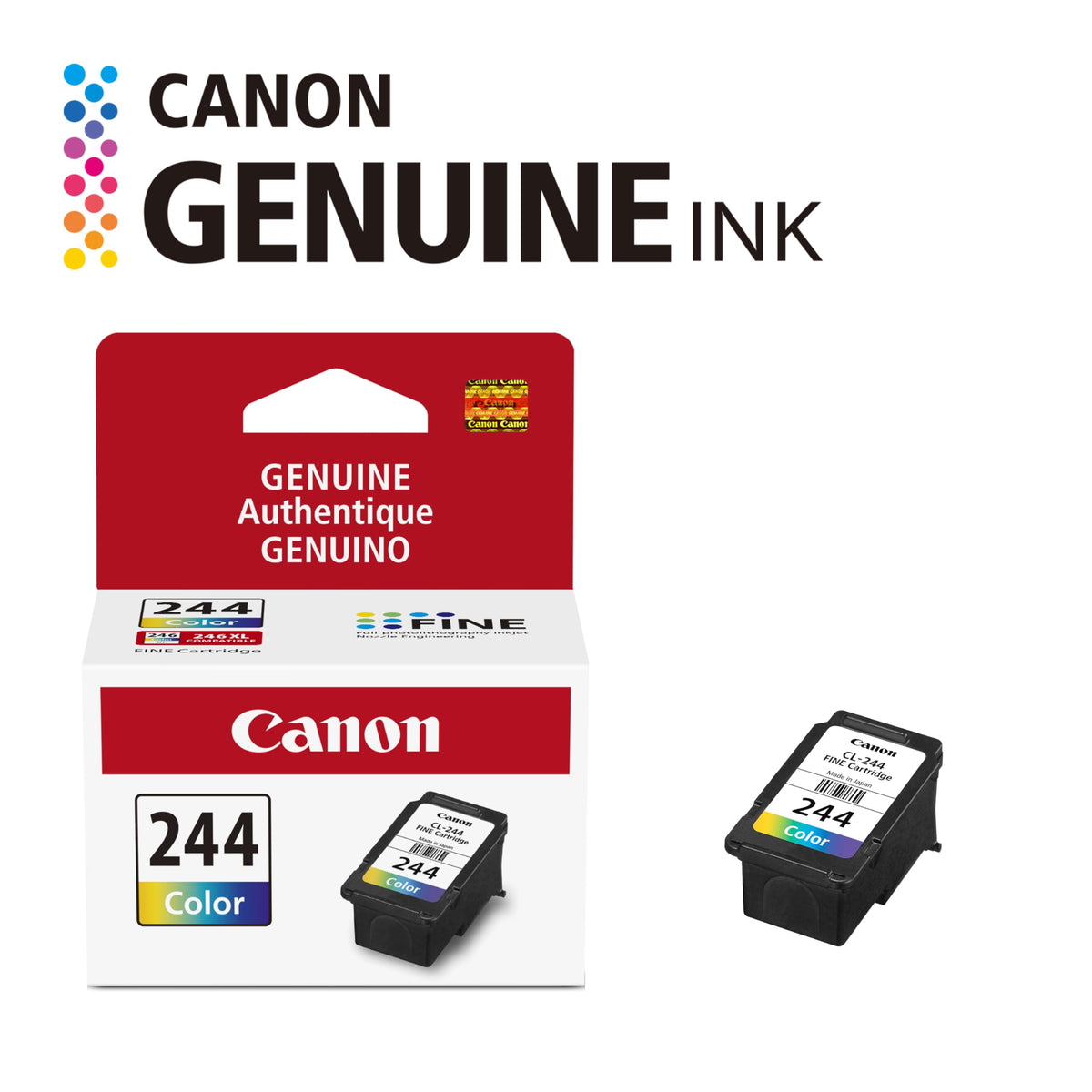 Canon Genuine CL244 Ink, Colour